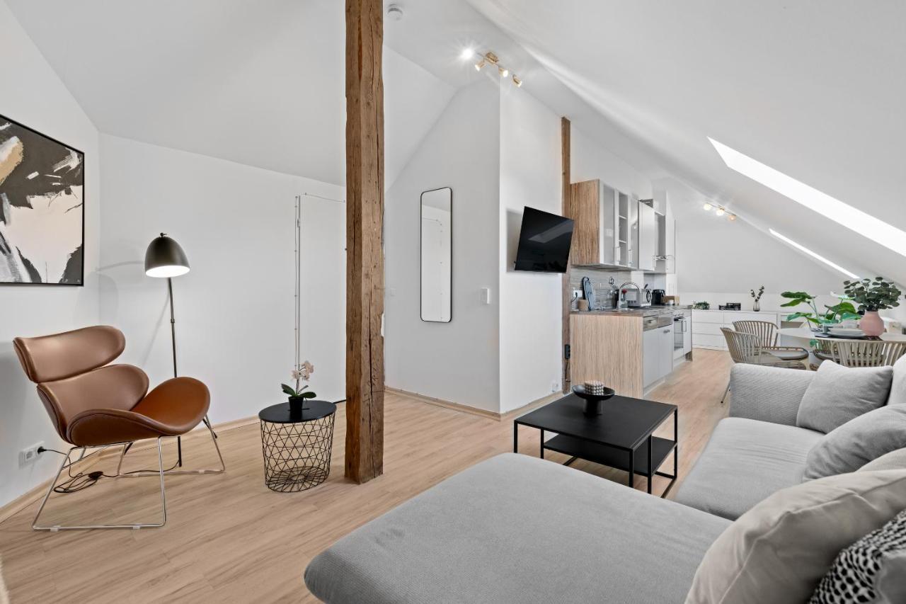 Stilvolle Wohnung: Private Dachterrasse - Zentral Augsburg Exterior foto